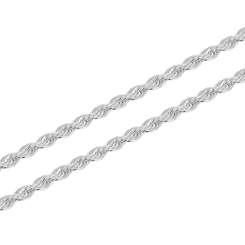 White Gold Rope Chain - Everyday Jewelry - APORRO