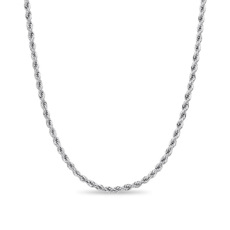 White Gold Rope Chain - Everyday Jewelry - APORRO