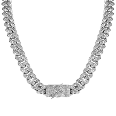 12 mm lange kubanische Gliederkette mit Blitzverschluss