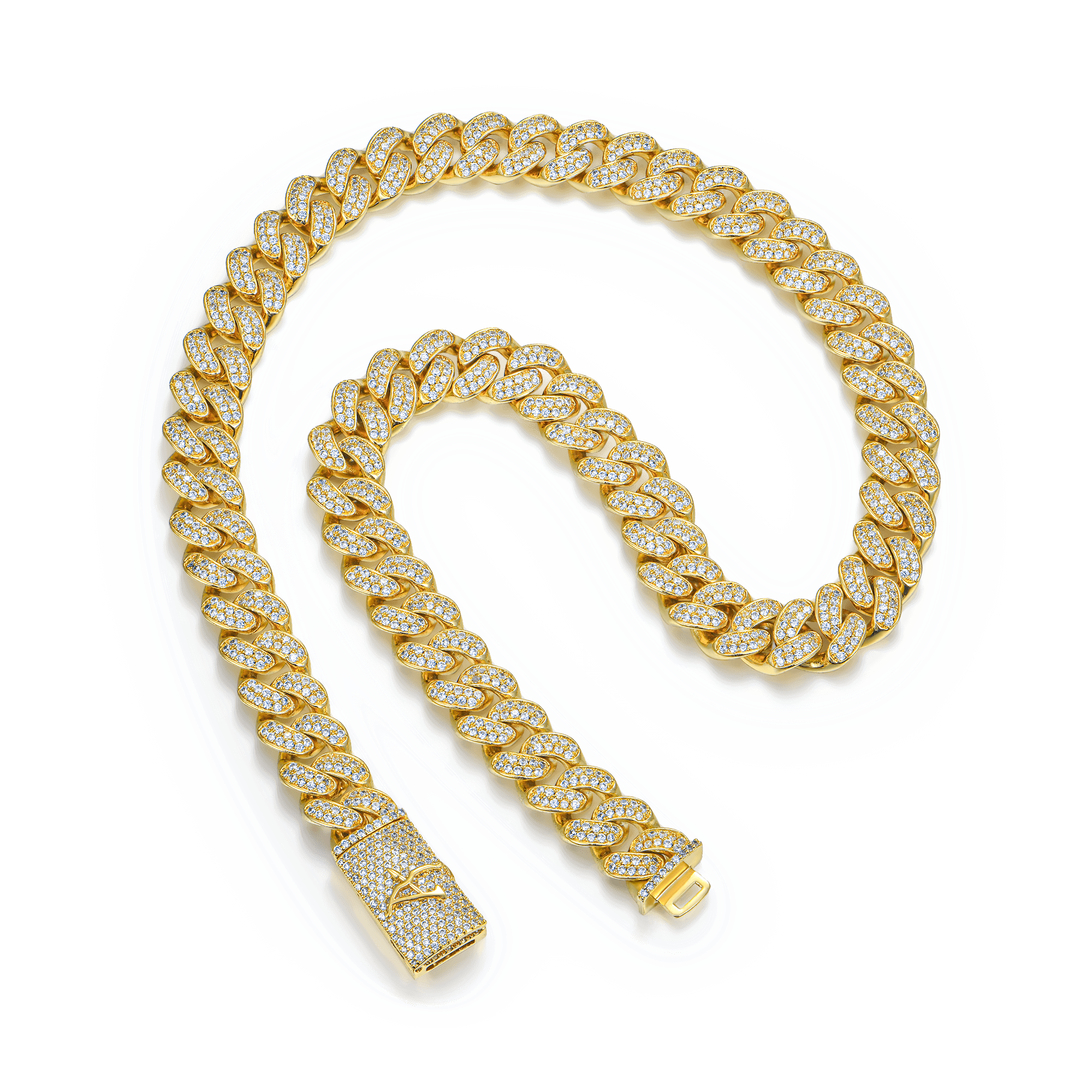 12mm A® Box Clasp Cuban Link Chain