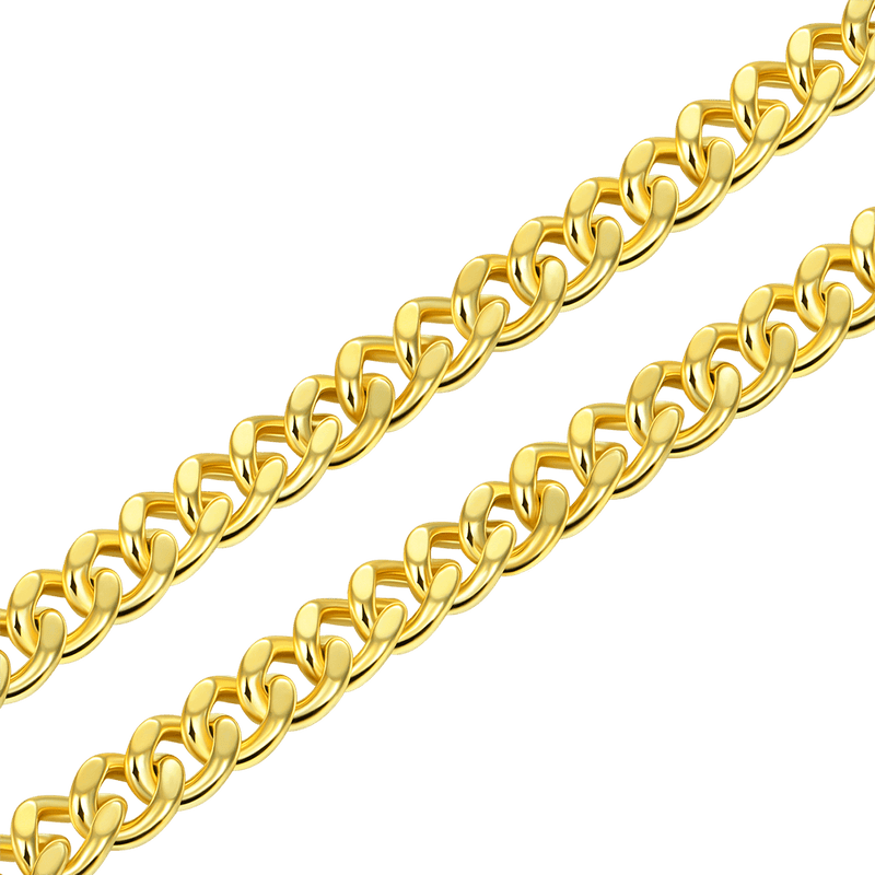 5mm Miami Micro Cuban Curb Chain - Yellow Gold - APORRO