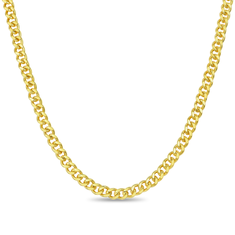 Brass Miami Micro Cuban Curb Chain - 5mm - APORRO