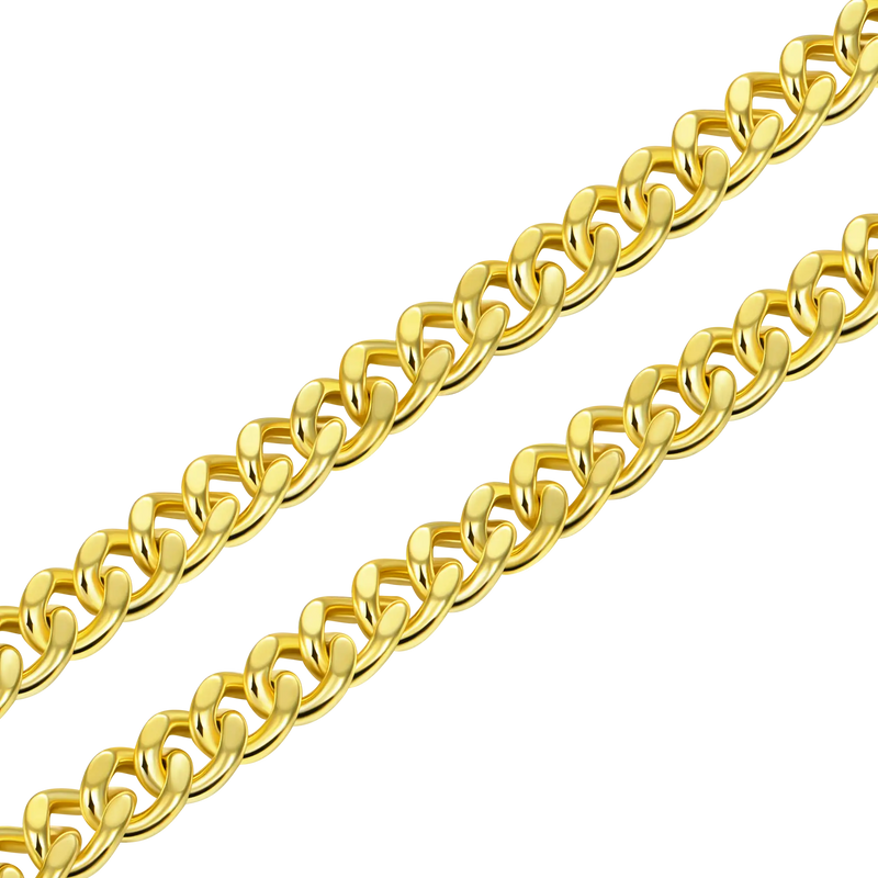 Brass Miami Micro Cuban Curb Chain - 5mm - APORRO