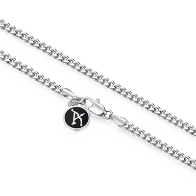 3.5mm&8mm Miami Micro Cuban Curb Chain - White Gold