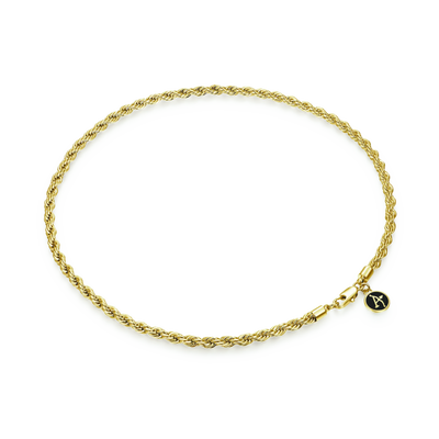 2.5mm Rope Chain - Yellow Gold
