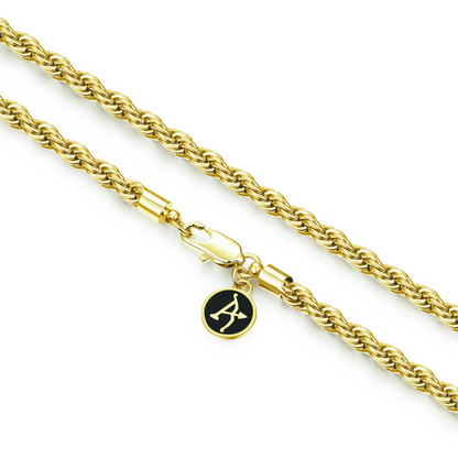 Cadena de cuerda de 2.5 mm - oro amarillo