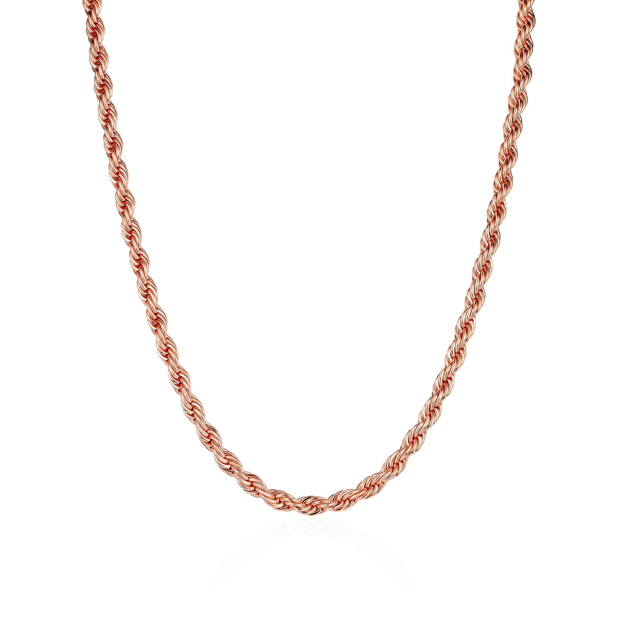 Cadena de cuerda de 3.5 mm - oro rosa