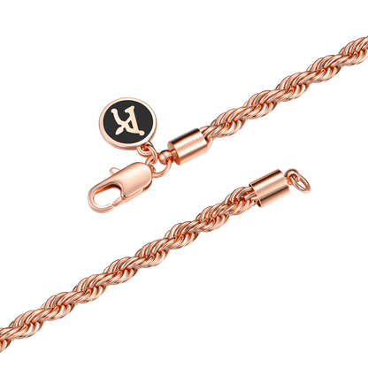 3.5mm Rope Chain - Rose Gold