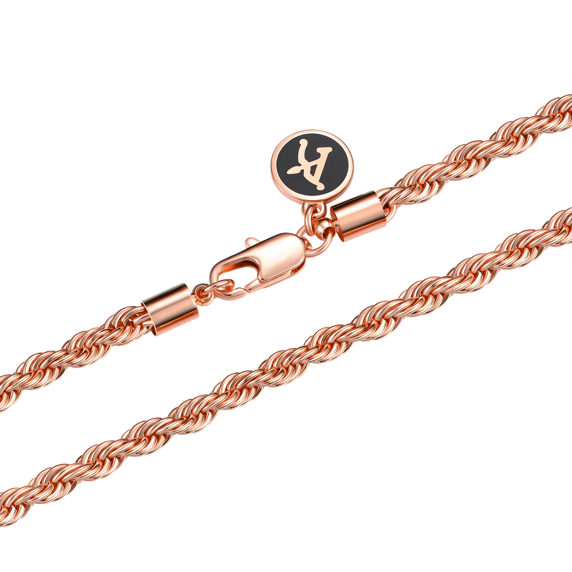 Chaîne de corde de 3,5 mm - or rose