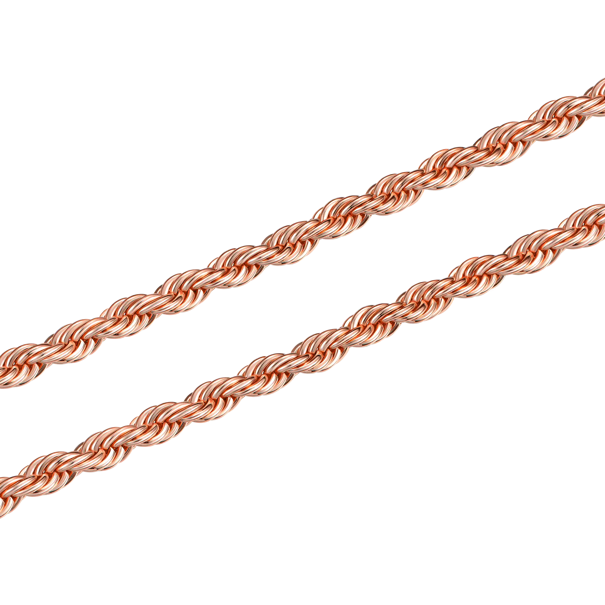 Chaîne de corde de 3,5 mm - or rose