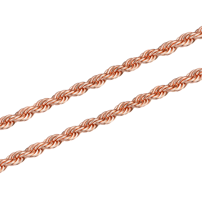 Chaîne de corde de 3,5 mm - or rose