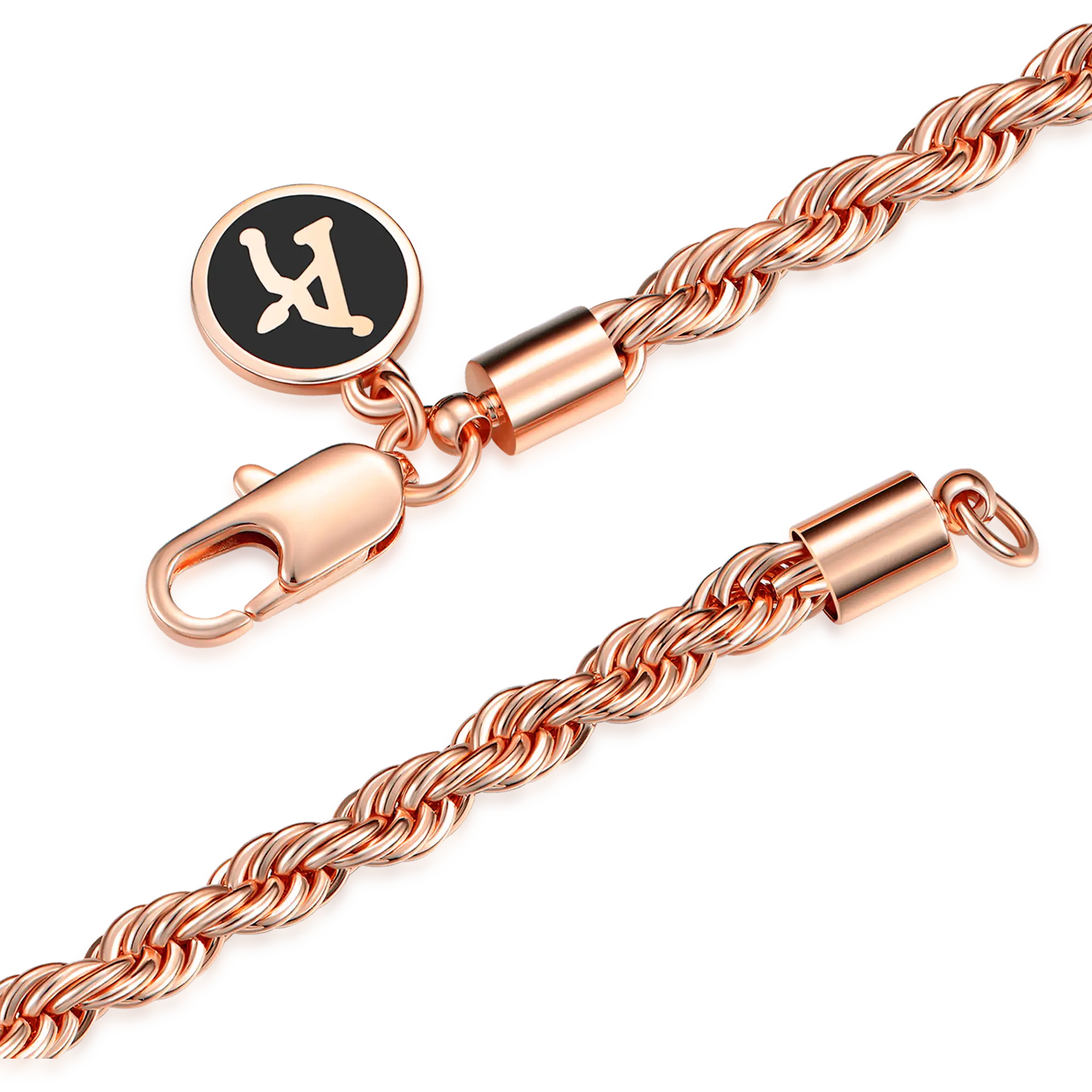 Chaîne de corde de 4,5 mm - or rose