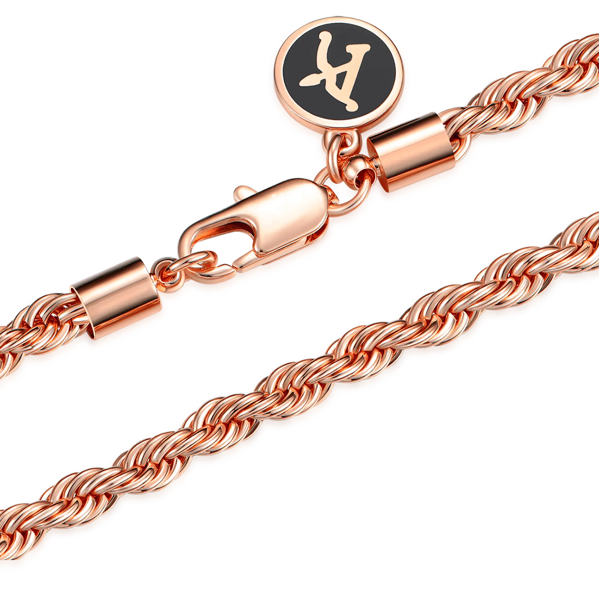 Cadena de cuerda de 4.5 mm - oro rosa