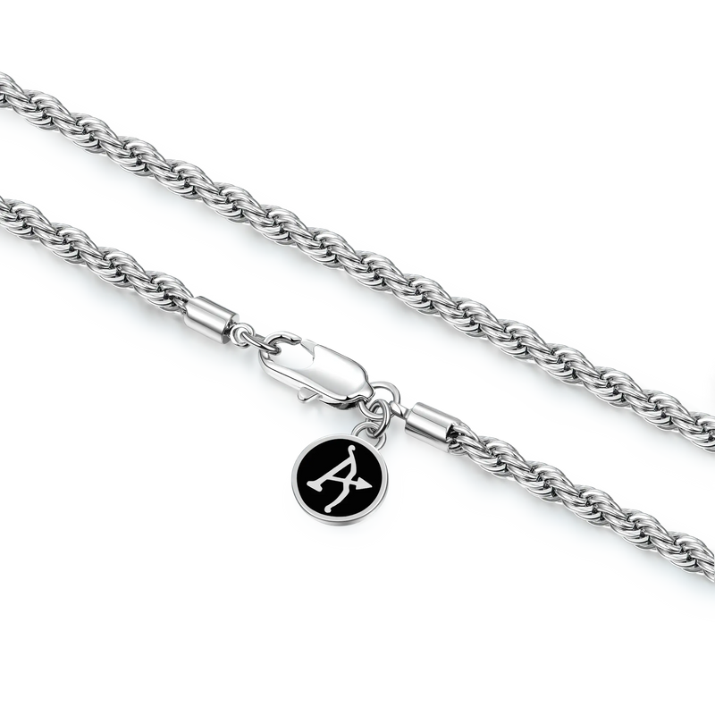 White Gold Rope Chain - Everyday Jewelry - APORRO