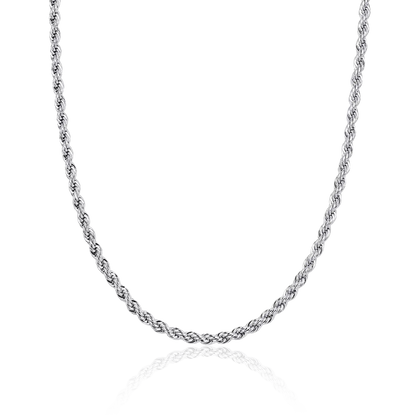 Rope Chain in White Gold - 3.5mm