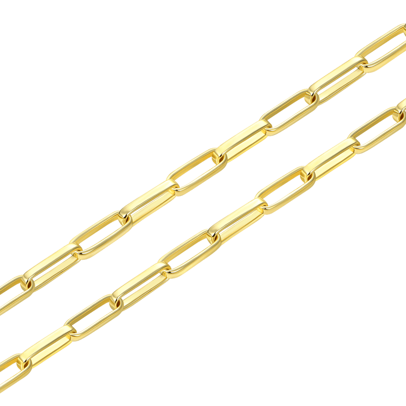 (Pre-Ordina) 3mm Catena Oro Bianco Graffetta per Fogli - APORRO