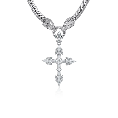 WONG Dragon Fleur Cross Chain & Anhänger-Set