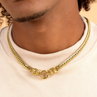 WONG Double Dragon Miami Cuban Chain & Wallet Chain - 8mm