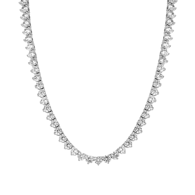 6.3 Carat 3 Prong Diamond Tennis Necklace – Velvet Box Jewels