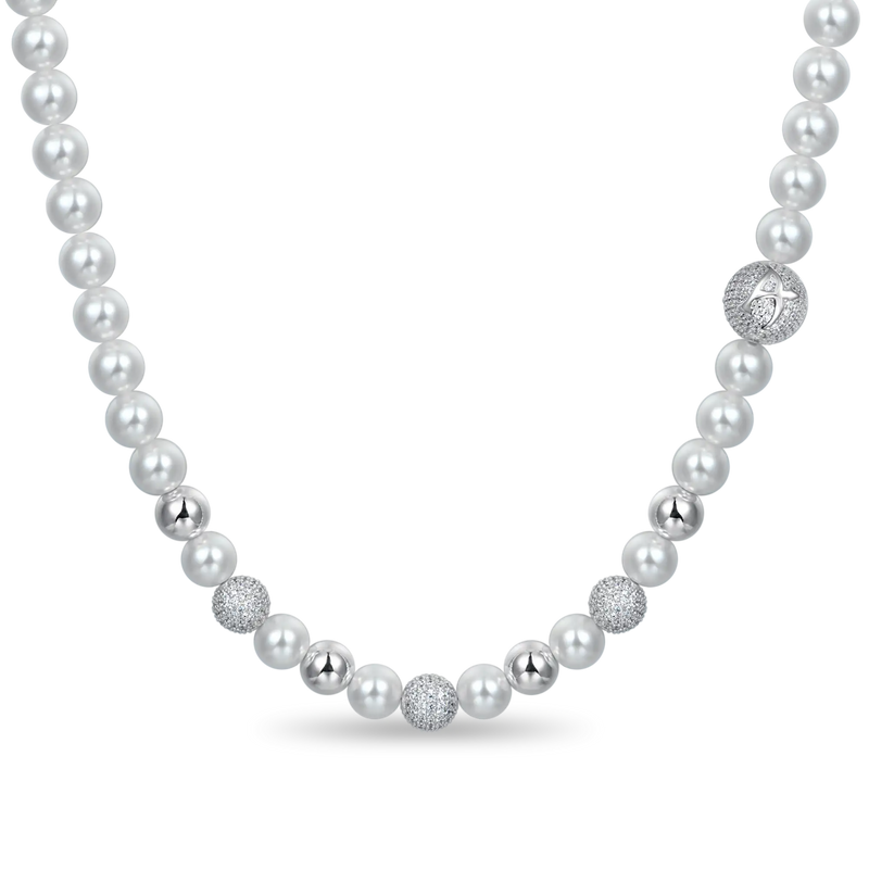 WONG Collana regolabile con perle e perle di drago - APORRO