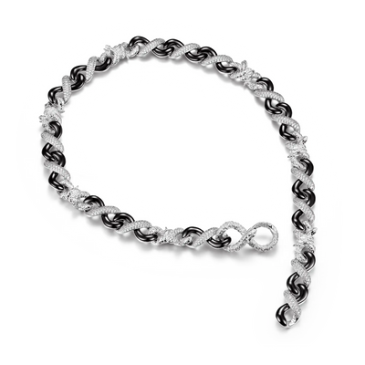 Infinity Two-tone Snake Clasp Chain - 12mm