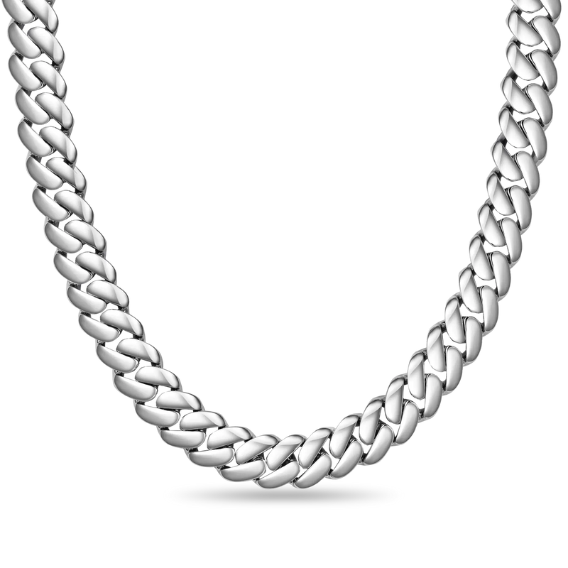 12mm Solid Miami Cuban Chain - Cuban Choker & Necklace - APORRO