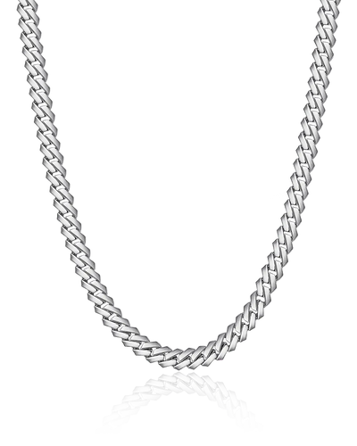 Cadena de eslabones cubanos con puntas de oro liso - 8 mm