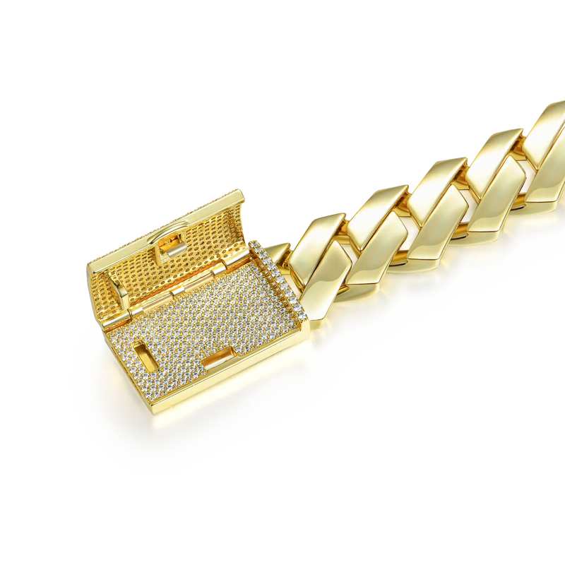 Plain Gold Prong Cuban Choker - Everyday Jewelry For Men & Women - APORRO