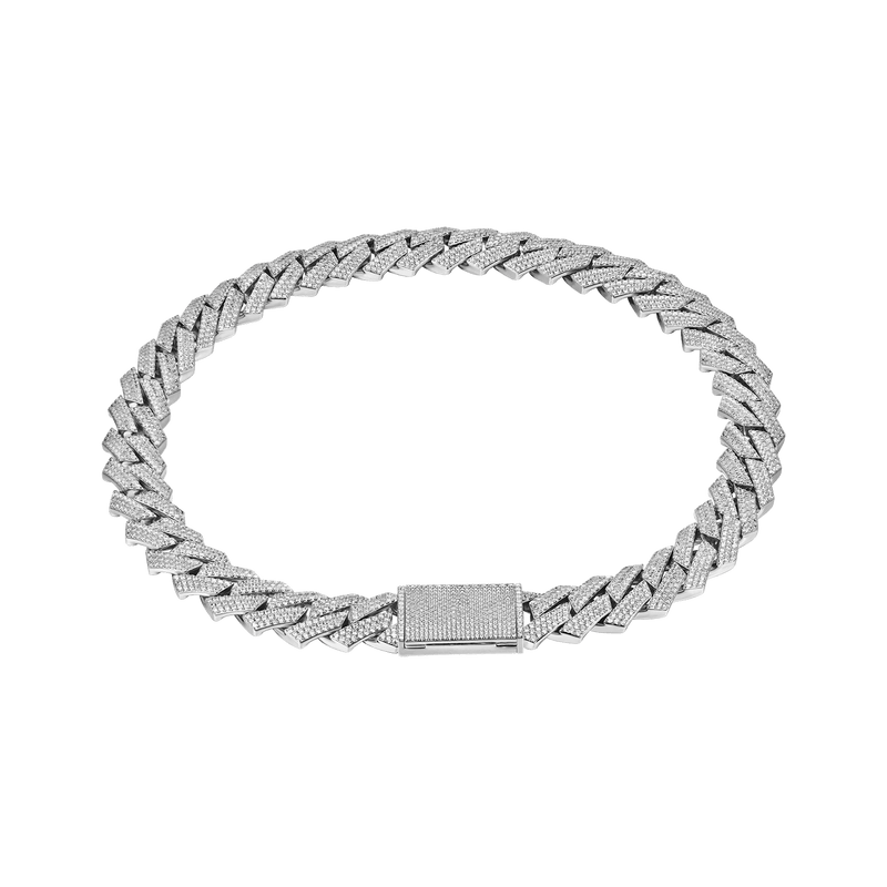 Moissanite Prong Cuban Chain - 925 Silver for Men & Women - APORRO