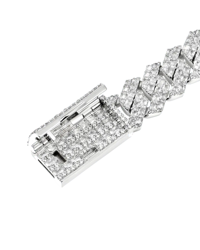 Emerald Cut Prong Cuban Link Chain - 15mm
