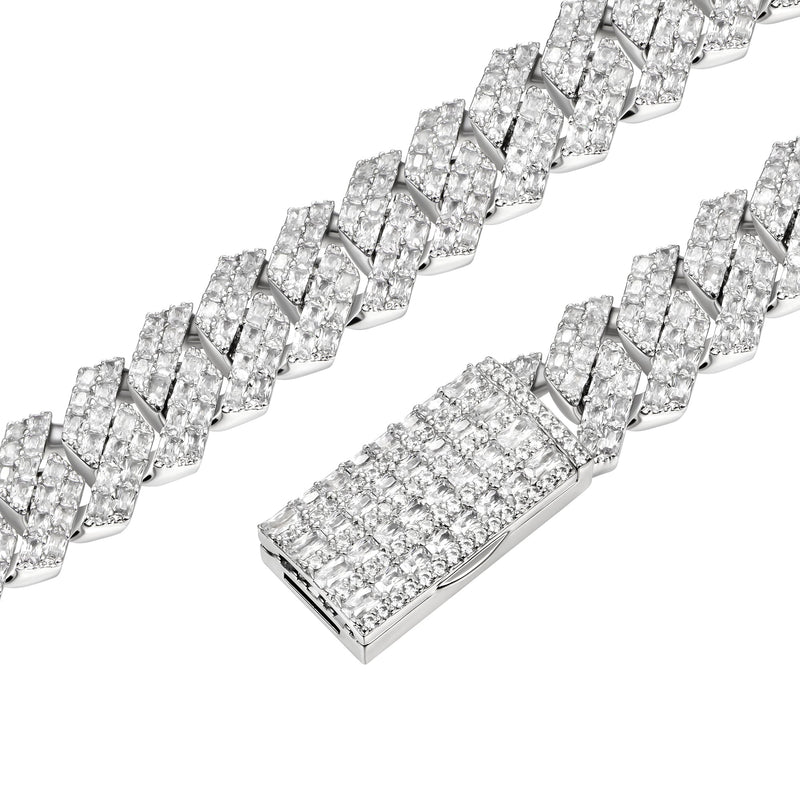 12mm Moissanite Diamond Prong Choker Chain- Fine Jewelry - APORRO