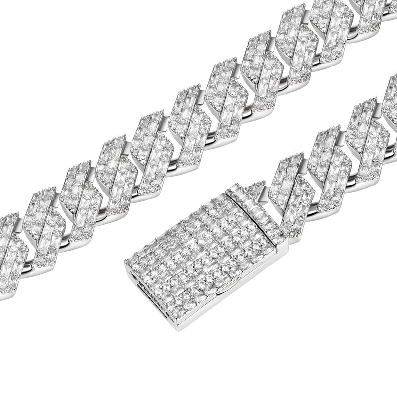 12mm Moissanite Diamond Prong Choker Chain- Fine Jewelry - APORRO