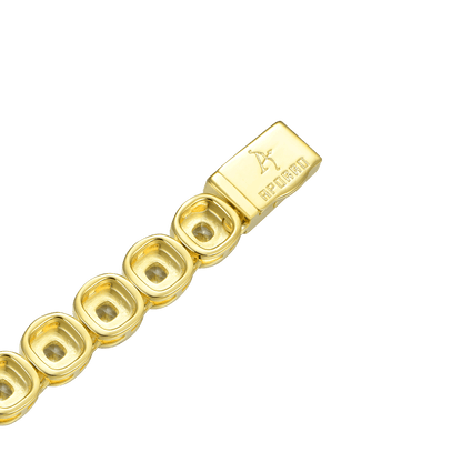 Cushion Cut Clustered Tennis Chain - 7mm