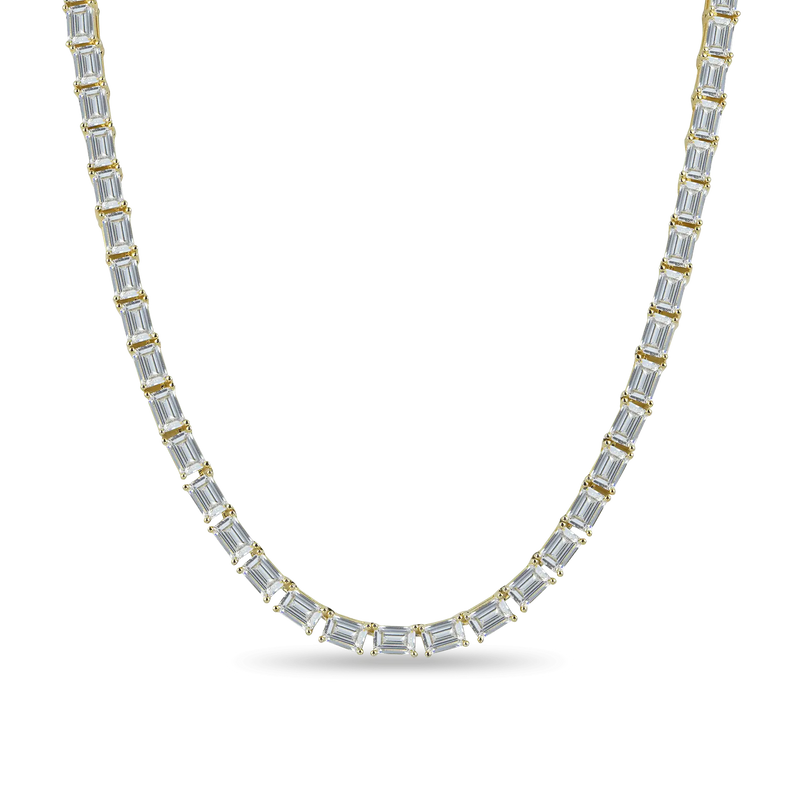 4mm Emerald Cut Tennis Chain - APORRO HIP HOP JEWELRY - APORRO