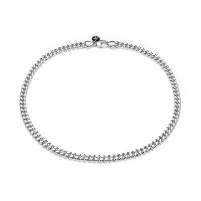 3.5mm&8mm Miami Micro Cuban Curb Chain - White Gold