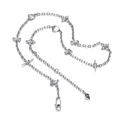 Knight Fleur de lis Plain Chain + Set regalo per la catena perle a filo spinato