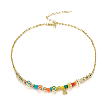 Collana regolabile APORRO X COOGI con dadi e perline smaltate