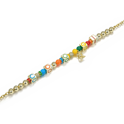 Collana regolabile APORRO X COOGI con dadi e perline smaltate