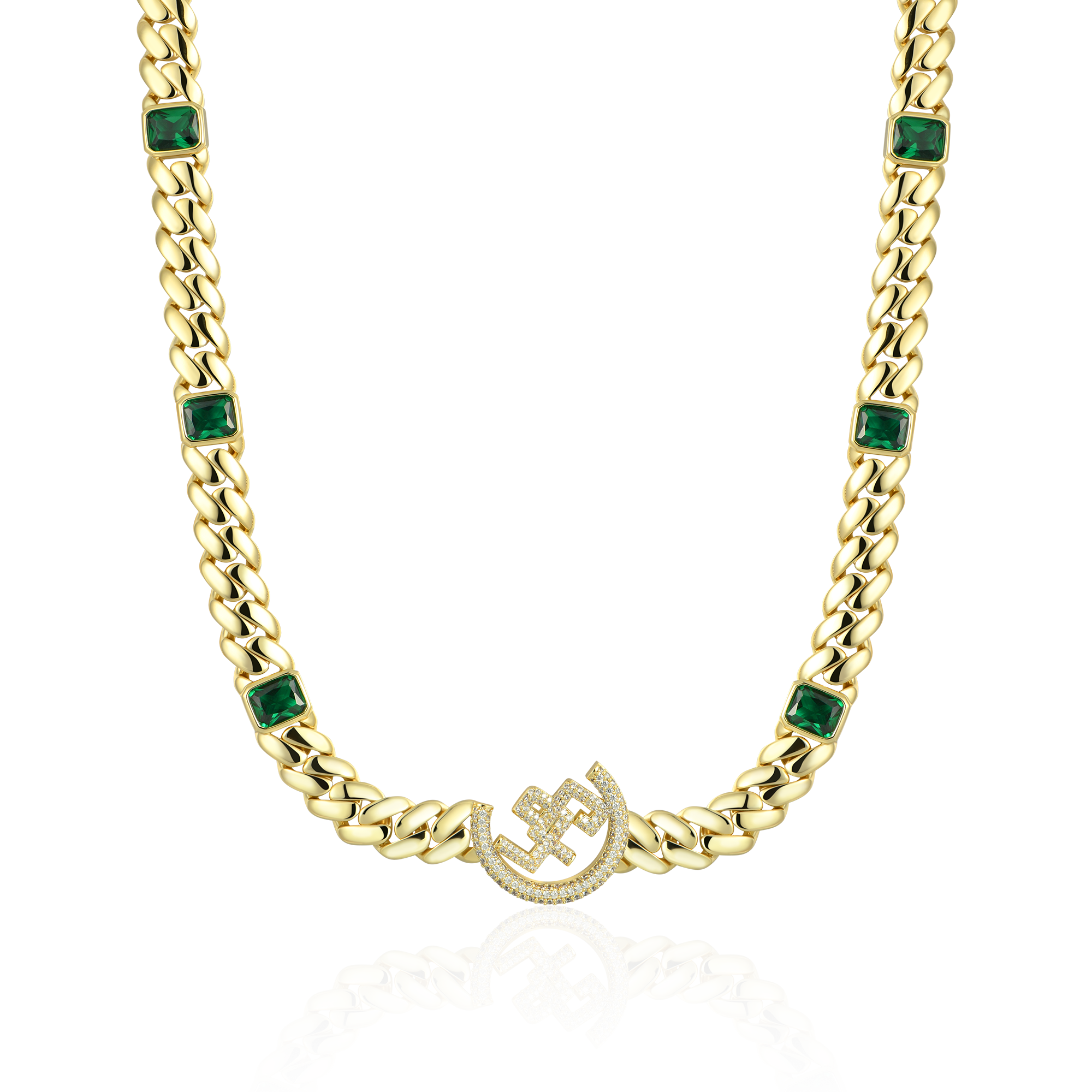 APORRO X GG Emerald Cuban Chain -12mm