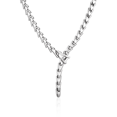 Aporro A® Plain Gold Adjustable Snake Necklace - 8mm