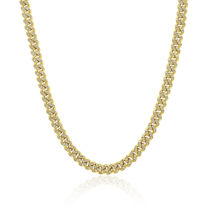 Micro Round Cut Cuban Link Chain - 6mm