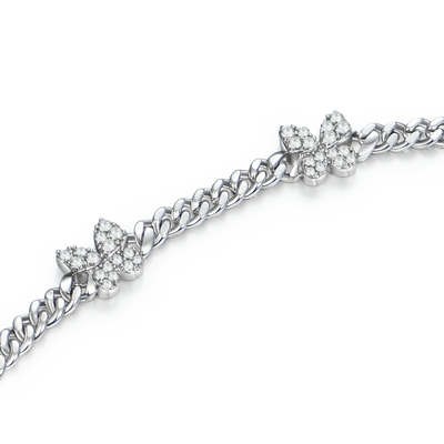 Collier cubain papillon vif pour jeunes - 3 mm