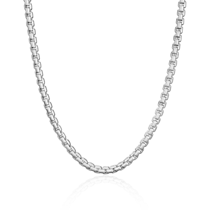 3.5mm Box Chain - White Gold