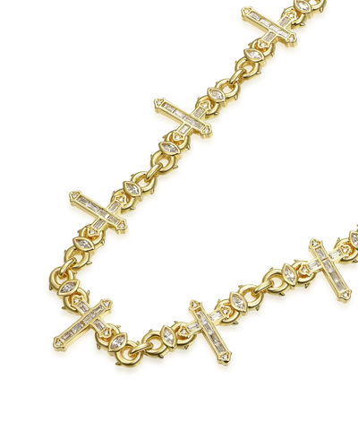 Cadena Infinita Cruz De Espinas - 6mm