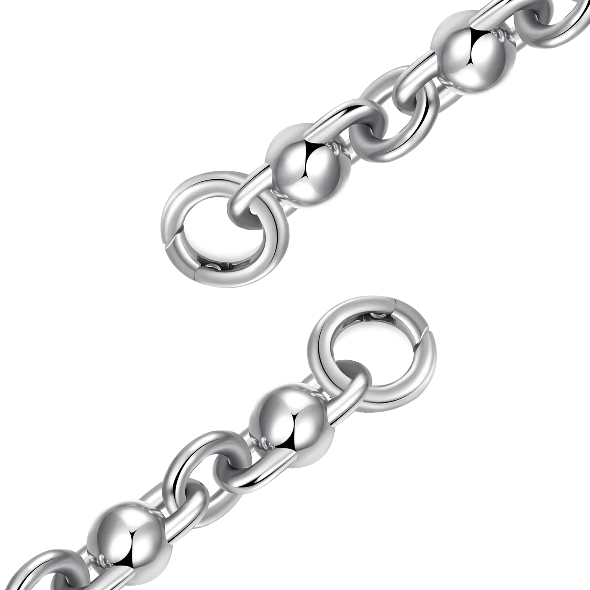 Cadena de trébol de púas moissanite y cadena de billetera