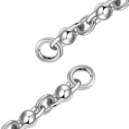 Cadena de trébol de púas moissanite y cadena de billetera