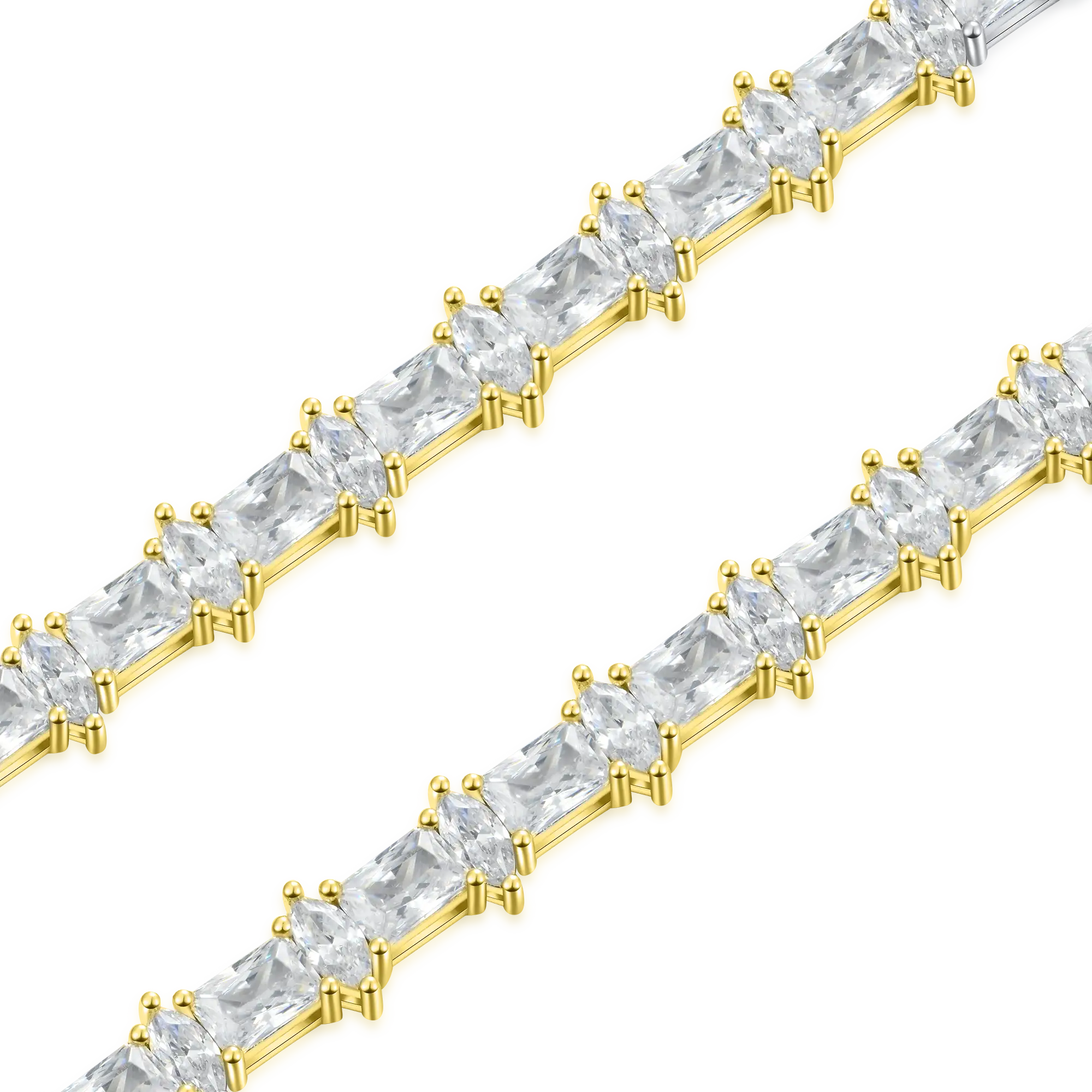 6mm Refined Luster Tennis Chain and Bracelet Gift Set