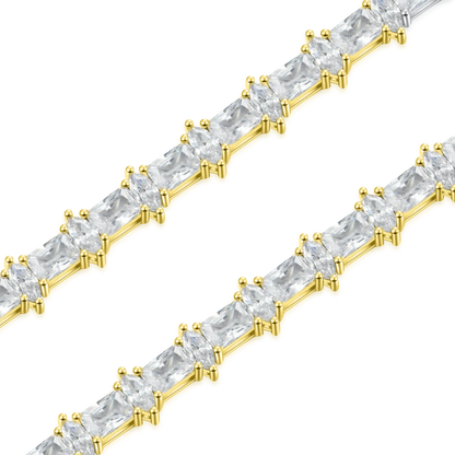 6mm Refined Luster Tennis Chain and Bracelet Gift Set