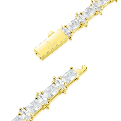 6mm Refined Luster Tennis Chain and Bracelet Gift Set