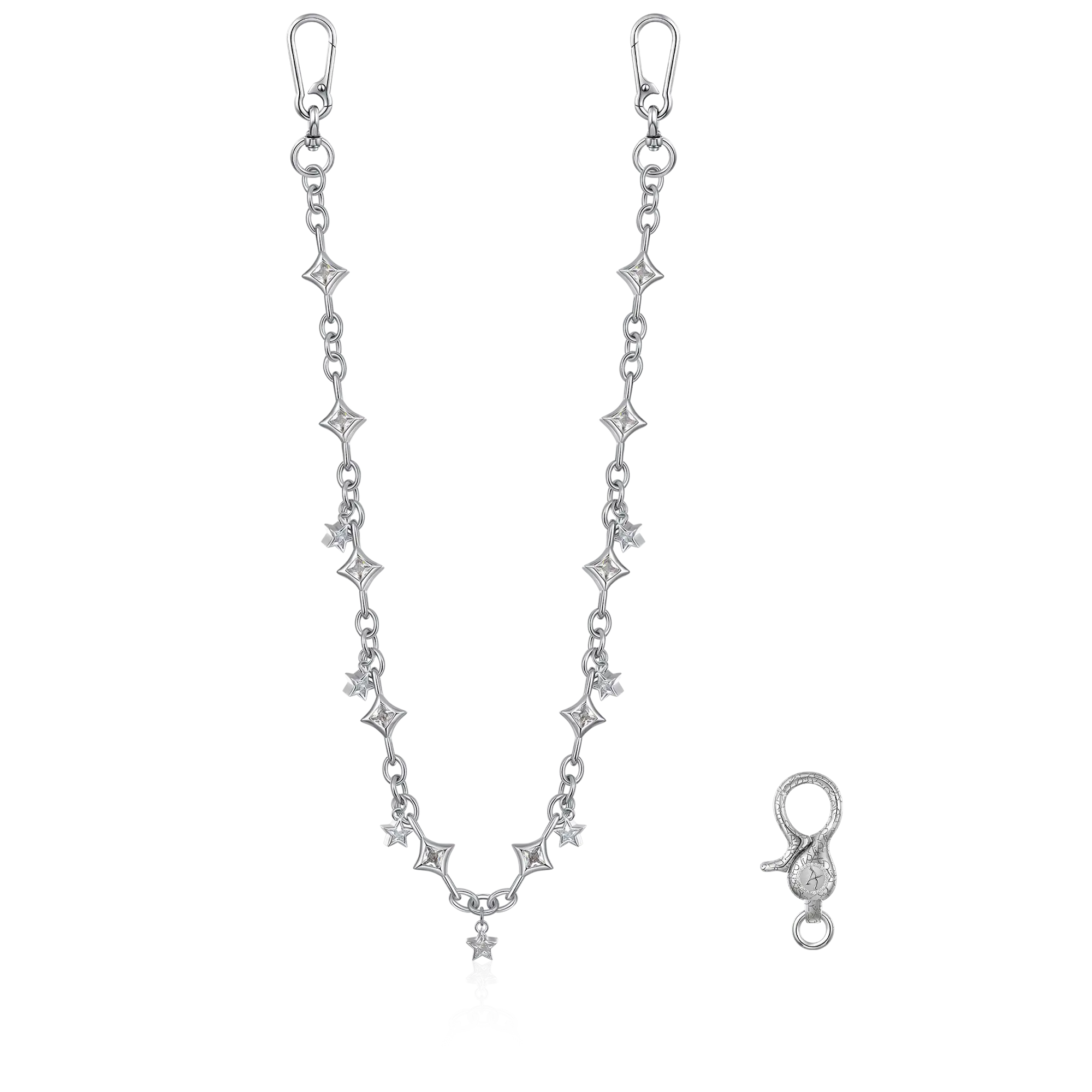 Moissanite Stellar Allure Chain & Wallet Chain